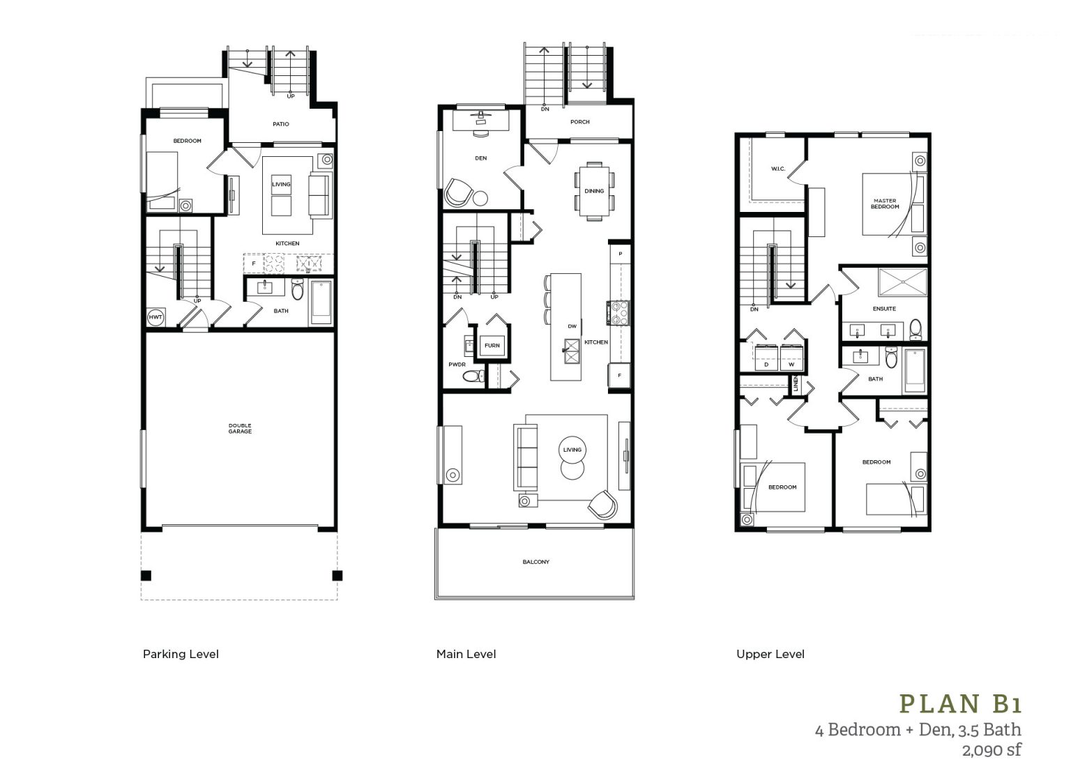 Chilliwack Rental Townhomes Floor Plan E